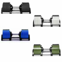 Ensemble d'haltères réglables en acier et fonte avec logo personnalisé 50 kg 40 kg 10 kg 20 kg 15 kg Poids pour entraînement à domicile Barre de musculation
