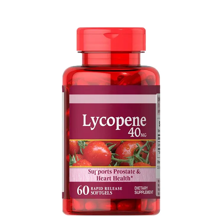 OEM Lycopene Quick Release Soft Capsule Supplement 40 mg Supports Male Organs and Heart