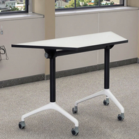 Table pliante en forme d'éventail, mobilier de formation de bureau, table pliante portable, réglable avec roulettes, table de réunion, ordinateur portable, bureau pliable