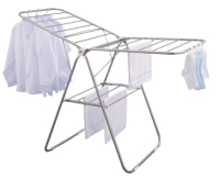 Nouvelle arrivée : Séchoir à linge multifonctionnel moderne en acier inoxydable de 11 m, pliable, à double niveau, en forme d'aile de mouette
