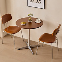 Vintage-Stil Edelstahl Luxus Modern Nordisches Esszimmer Restaurant Tisch-Stuhl-Set für Trendige Milchtee-Läden Kaffeehäuser