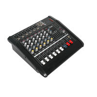 Console de mixage professionnelle 6 canaux pour scène, avec amplificateur intégré, console de mixage audio