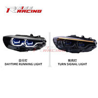 Rise Racing Nuevo Faro LED de Repuesto de 12V 6000K con Ojo de Ángel Azul para BMW F30 320i 325i