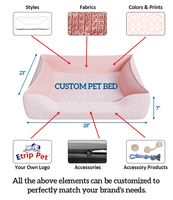 Etrip Lit pour chien orthopédique en mousse à mémoire de forme, grand, imperméable, résistant aux morsures, lavable, personnalisé, canapé-lit de luxe pour animaux de compagnie, vente en gros