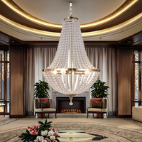 Lustre en cristal moderne de luxe pour mariage plafonniers suspendus romantiques pour hôtel fête événements salle de mariage professionnel