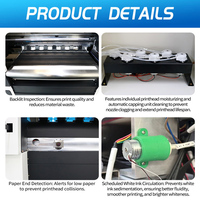 타이탄젯 DTF 프린터 6헤드 I3200 A1 600mm 안료 잉크 CMYK W 2400DPI 자동 파우더 쉐이커 공장 직판