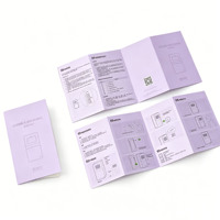 Livret plié personnalisé en papier laminé imprimé offset, mini livre d'instructions, manuel d'utilisation avec impression couleur