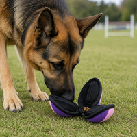 Balle de reniflement pour chien, jouet distributeur de friandises, puzzle à 3 pétales en forme de lotus, pour l'entraînement K9 et la distribution lente de nourriture, balle de récompense