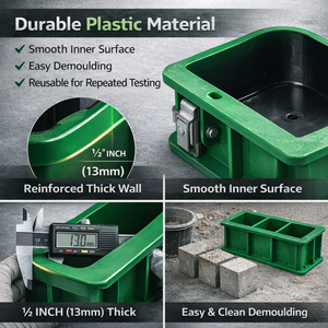 Moule réutilisable en plastique pour échantillons de béton, cube de 150 mm, triple moule de 70,7 mm pour essais en laboratoire - Product Image 3