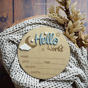 Carte Milestone in Legno Personalizzate a Forma di Nuvola per Celebrazioni di Neonati, Monitoraggio della Crescita del Bambino e Accessori Fotografici Memorabili - Product Image 2