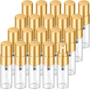 Mini Size 2ml 3ml 5ml 10ml Square Screen Printing Travel Empty Glass <b>Spray</b> <b>Perfume</b> <b>Bottle</b> with Gold Aluminum Pump - Product Image 3