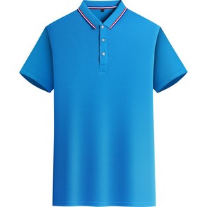 Camiseta Polo Byd Azul Claro, Algodón Piqué Transpirable, Uniforme de Trabajo Corporativo de Manga Corta con Impresión de Logotipo - Product Image 2