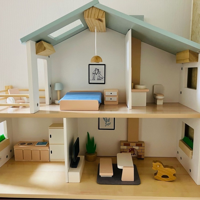 Baby Wooden Doll House Educational DIY