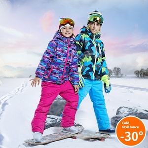Combinaison de ski pour enfants avec capuche chaude pour garçons et filles - Product Image 2