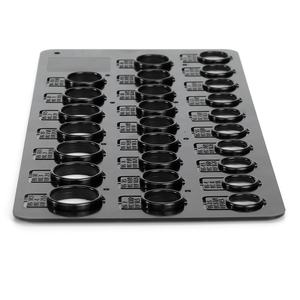 Triple nuevo medidor de anillo de plástico U.S U.K E.U tamaño mandril anillo medidores hoja tamaño medidor herramienta Snap Out - Product Image 3