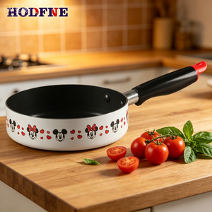 Ensemble de casseroles en métal antiadhésif à thème de personnages de dessins animés, 2 pièces, design Mickey & <span class=keywords><strong>Minnie</strong></span> avec couvercle en verre pour cuisinières à gaz et à induction - Product Image 3