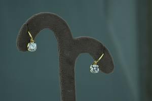 Boucles d'oreilles en or blanc et or rose plaqué 18 carats/14 carats avec diamants certifiés IGI, style tendance pour les mariages, les fêtes et les cadeaux - Product Image 6