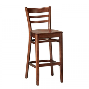 Roble moderno redondo de cuero de madera taburete de <span class=keywords><strong>bar</strong></span> con patas de madera - Product Image 4