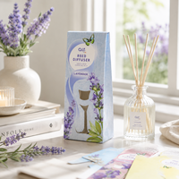 Boîte d'emballage personnalisée pour bougies avec logo pour diffuseur à bâtonnets en verre, cadeau de luxe, vente au détail et en gros