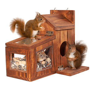 Mangeoire Chipmunk en bois de haute qualité à l'extérieur de la boîte durable mangeoire d'écureuil en bois pour le maïs - Product Image 1