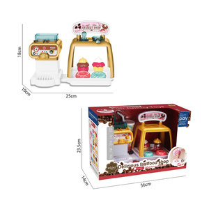 Ensemble de jeu de cuisine pour enfants, boutique de desserts en plastique avec machine à café et à boissons - Product Image 6