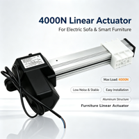 Actionneur tubulaire linéaire électrique 2000N 12V 200mm pour lève-vélos électrique, lits réglables, télécommande, vélo électrique, aluminium, appareil électroménager