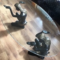 Sculpture en métal bronze 3D de style animalier pour décoration intérieure contemporaine, table basse avec couleur et taille personnalisées