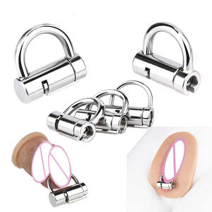 FRRK-3260 nouvel anneau en acier inoxydable unisexe suspendu serrure de chasteté anneau de mamelon petit piercing jouet <span class=keywords><strong>sexuel</strong></span> amusant alternatif - Product Image 1