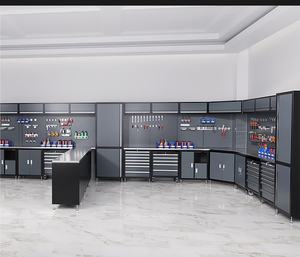 Système de rangement de <span class=keywords><strong>garage</strong></span> modulaire en acier robuste FAYI, établi, armoire à outils, tiroirs, garantie de 3 ans, capacité de charge de 300 kg, antirouille - Product Image 6