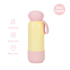 New 18 Oz/25 Oz Stainless Steel Water Bottle <b>Small</b> Mouth <b>Cup</b> Portable Double Layer Outdoor Camping Vacuum Bottle Type - Product Image 1