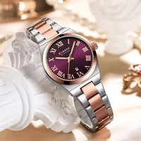Jam Tangan Wanita Quartz Curren 9095 Tali Stainless Steel Elegan Tahan Air Jarum Bercahaya Tanggal Fashion Jam Tangan Wanita