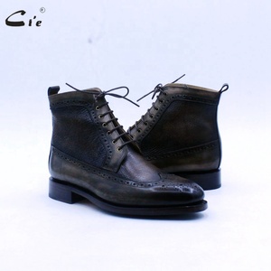 Cie A221 Stivali Chukka Personalizzati Stile Moda Neri Fatti a Mano con Cucitura Goodyear Stivaletti Invernali con Lacci per Uomo - Product Image 6
