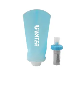 800ml BPA-free outdoor sports foldable drinking filter water bottle