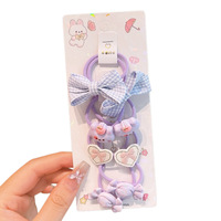 Promo! Set Ikat Rambut Anak Berkualitas Tinggi Motif Kartun Lucu, Pita Bunga & Hewan, Karet Elastis untuk Anak Perempuan Kecil Grosir