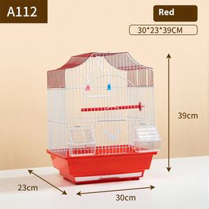 Kaplan cilt şakayık kuş papağan Metal kafes ile düğme kapatma küçük süs kafes yetiştiriciliği için ev Villa kullanımı için evcil - Product Image 2