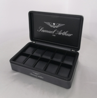 Valise de voyage portable en cuir pour hommes, mallette de voyage personnalisée avec logo, boîte à montres 10/24 emplacements