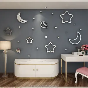 Adesivi Murali 3D con Stelle e Luna, Decorazione per Dormitorio, Adesivi Decorativi per Soffitto e Pareti della <span class=keywords><strong>Camera</strong></span> dei Bambini - Product Image 1