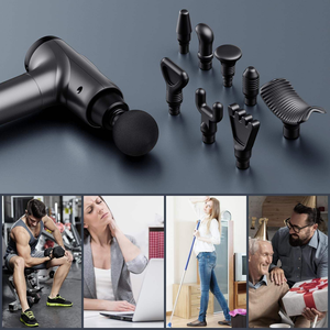 Pistola de Masaje de Percusión de Alta Intensidad, Masajeador Muscular Eléctrico de Tejido Profundo, Dispositivo Manual de ABS para Alivio del Dolor Corporal, 6 Cabezales de Masaje - Product Image 2
