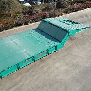 Semirremolque de plataforma baja de 19.8m con plataforma principal y 4 ejes auxiliares, capacidad de 150 toneladas, transporte de doble equipo, 5 ejes, cuello de cisne plegable - Product Image 5