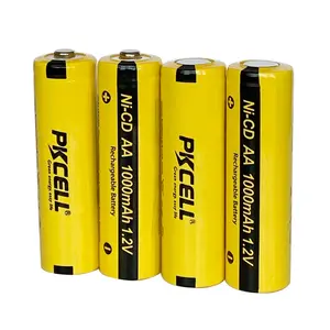 Großhandel ni-cd aa1000 AA AAA C D SC 1,2 V 1000mAh 1300mAh 1500mAh 2000mAh 2200mAh und wiederauf ladbarer Akku für LED-Notfälle