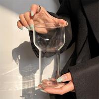 Verre à boisson froide en borosilicate transparent, design moderne, sans poignée, pour jus et boissons glacées, style bar américain, pour la maison, collection Creative Ins.