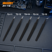 JAKEMY JM-T2 Pinset Presisi ESD Industri Baja Tahan Karat Non-Magnetik Ujung Ultra Halus Perbaikan Jam Tangan Elektronik Mikro DIY CE