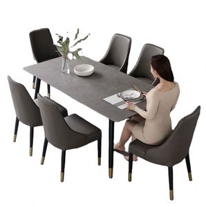 Ensemble <span class=keywords><strong>de</strong></span> <span class=keywords><strong>table</strong></span> à manger en marbre pour petit appartement <span class=keywords><strong>Pied</strong></span> en <span class=keywords><strong>bois</strong></span> <span class=keywords><strong>massif</strong></span> Plaque <span class=keywords><strong>de</strong></span> roche <span class=keywords><strong>Table</strong></span> et chaise rectangulaires - Product Image 1