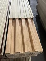 Panneau mural décoratif en bois Lambrin PVC Intérieur WPC Cannelé Panneau mural 3D
