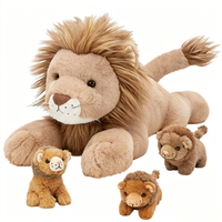 Porte-clés en peluche lion personnalisé, adorable poupée lion en peluche, tissu en coton doux, petit animal en peluche, pendentif, OEM ODM promotionnel