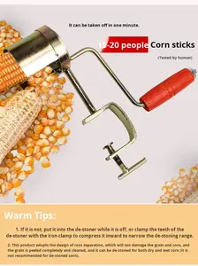 เครื่องสีข้าวโพดแบบใหม่ ปี 2025, เครื่องสีข้าวโพดแบบมือหมุนขนาดกะทัดรัดสำหรับใช้ในครัวเรือน, เครื่องมือสีข้าวโพดแบบใช้มือ, ใช้แรงคน - Product Image 5