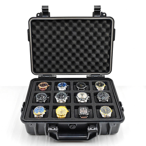 12-slot hộp đồng hồ không thấm nước với tùy chỉnh bọt tổ chức và có thể tháo rời đồng hồ gối OEM hỗ trợ - Product Image 1