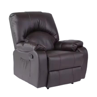 Fauteuil inclinable électrique moderne avec massage, canapé extensible pour home cinéma, structure en bois, cuir synthétique pour salon