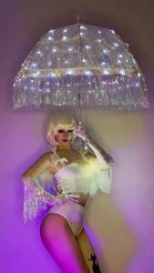 Conjunto de Disfraz de Paraguas de Poliéster de Alta Gama Personalizado con Luces LED de Siete Colores para el Día de San Valentín, Estilo DS Bar <span class=keywords><strong>Gogo</strong></span> Stage <span class=keywords><strong>Dance</strong></span> - Product Image 3