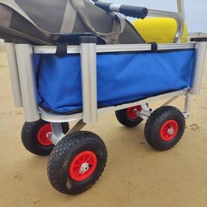 อลูมิเนียมสําหรับงานหนัก 4 ล้อรถบรรทุกมือทุกพื้นที่บอลลูนล้อชายหาดรถเข็นเกวียนตกปลา - Product Image 6